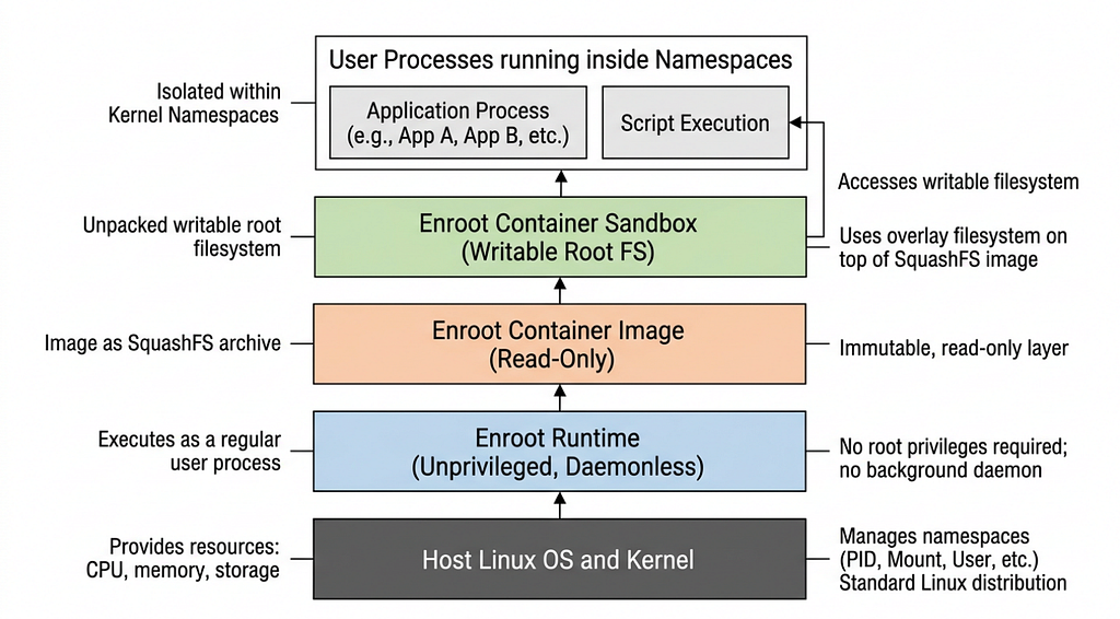 Lightweight Containers with Enroot